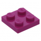 LEGO lapos elem 2x2, bíborvörös (3022)